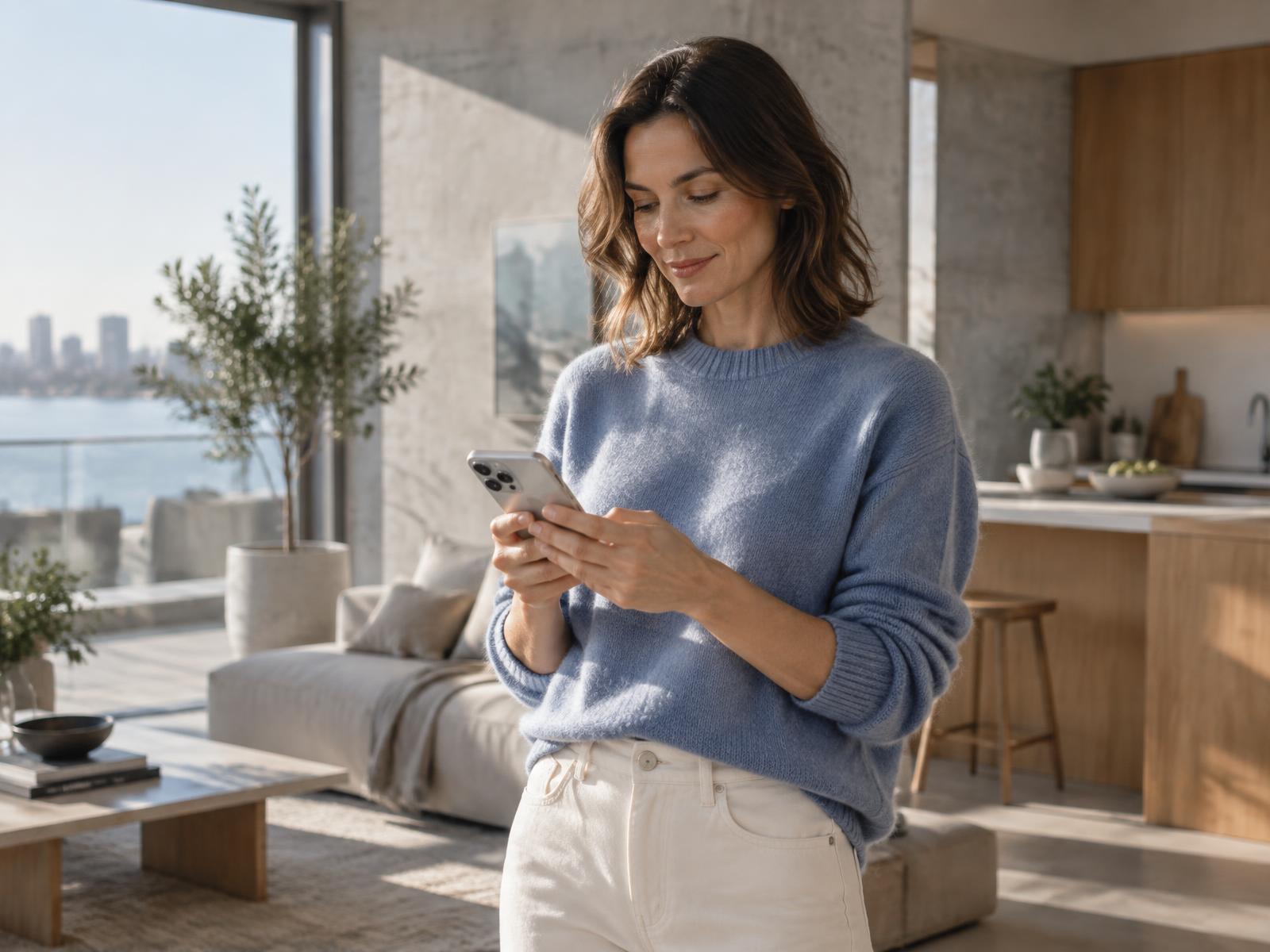 A person managing their health from home